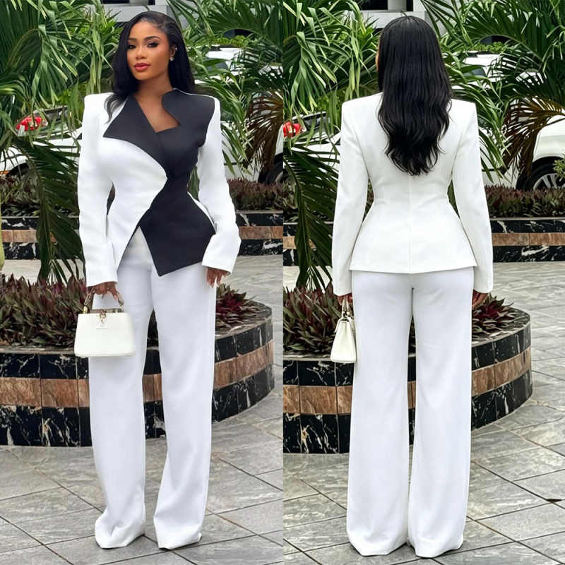 Unique Women'S Formal Wear - Wyjątkowe damskie garnitury z żakietem, czarno-białe,