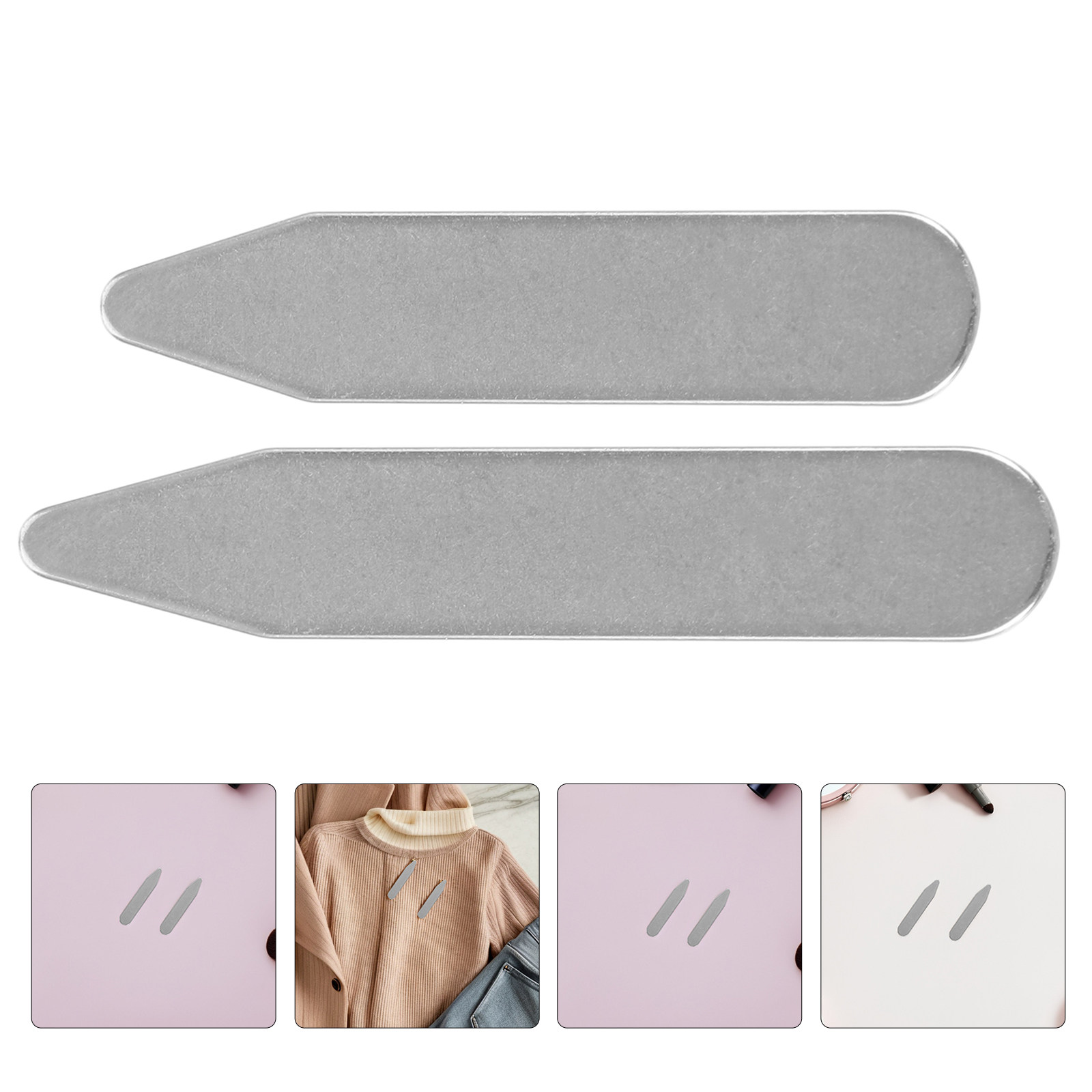 Women Formal Wear Shirts - Metalowe, nierozłamalne listwy do podtrzymywania kołnierzyków,