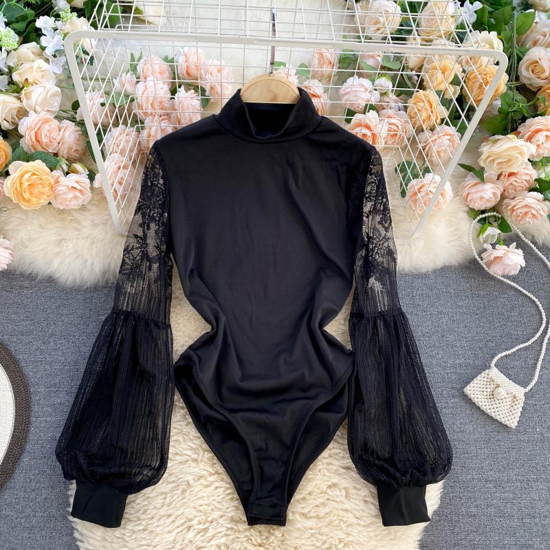 Women'S Formal Wear Jumpsuit - Seksowna latarnia z długim rękawem z