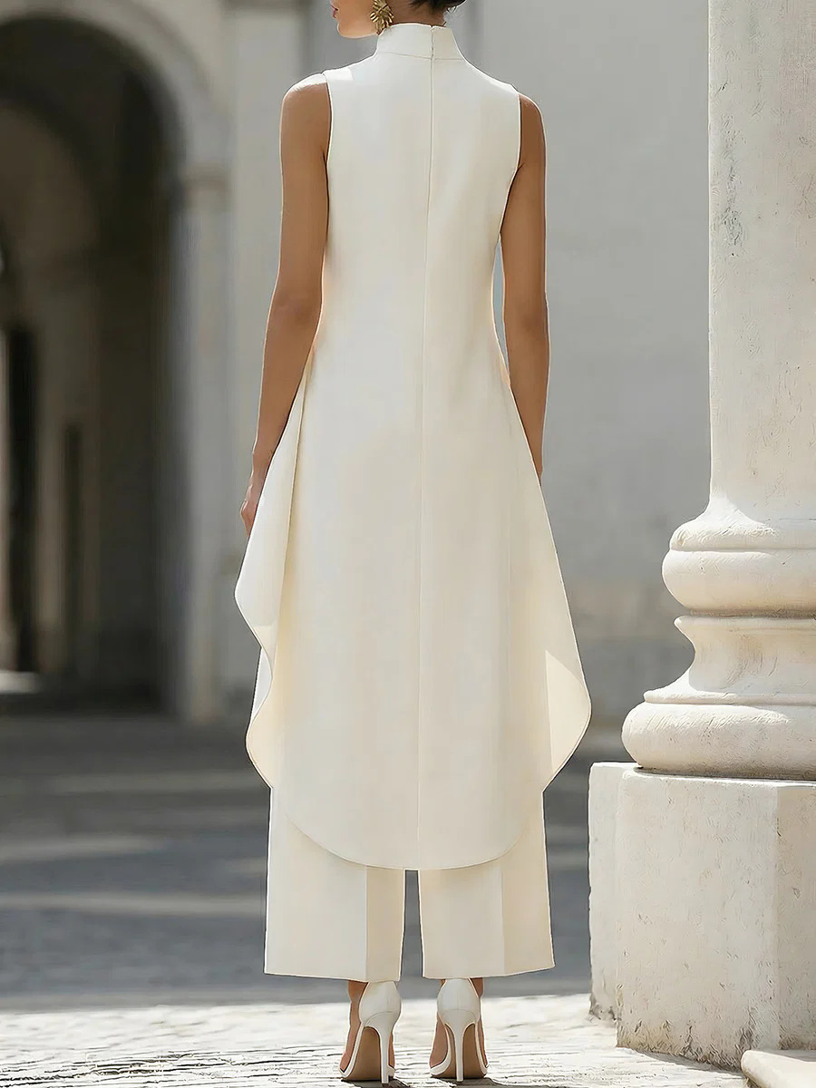 Damski zestaw dwuczęściowy: be – Women'S Formal Wear Pants recenzja i cena