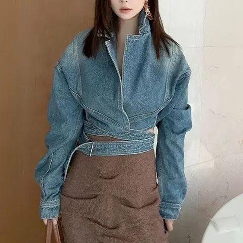 Niebieska sprana kurtka jeanso – Unique Women'S Formal Wear recenzja i cena