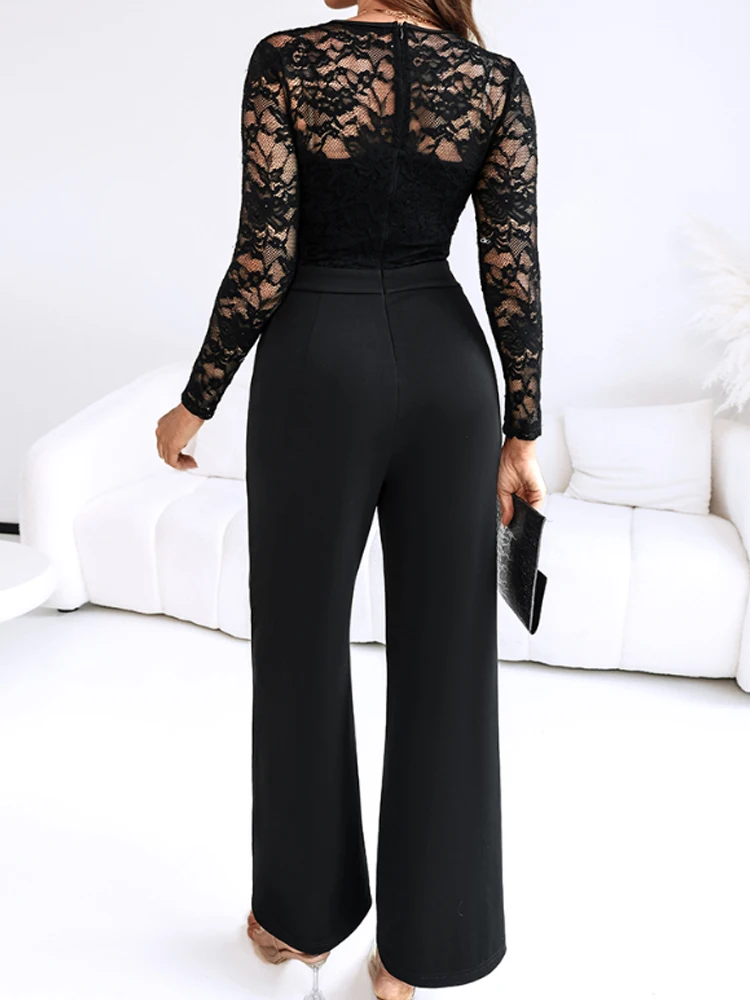 Seksowny kombinezon z koronką, – Women'S Formal Wear Jumpsuit recenzja i cena