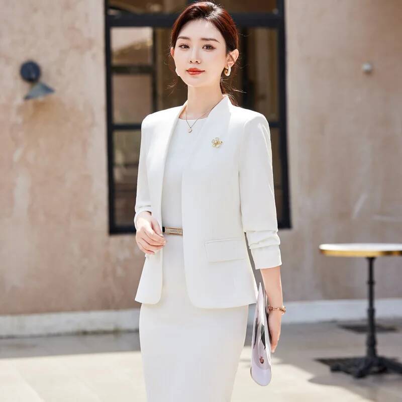 Eleganckie damskie garnitury b – Women Formal Wear Stitching recenzja i cena