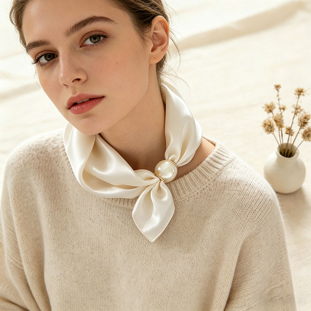 Szalik Łańcuszek Jedwabny Leni – Scarf Silk Neck recenzja i cena