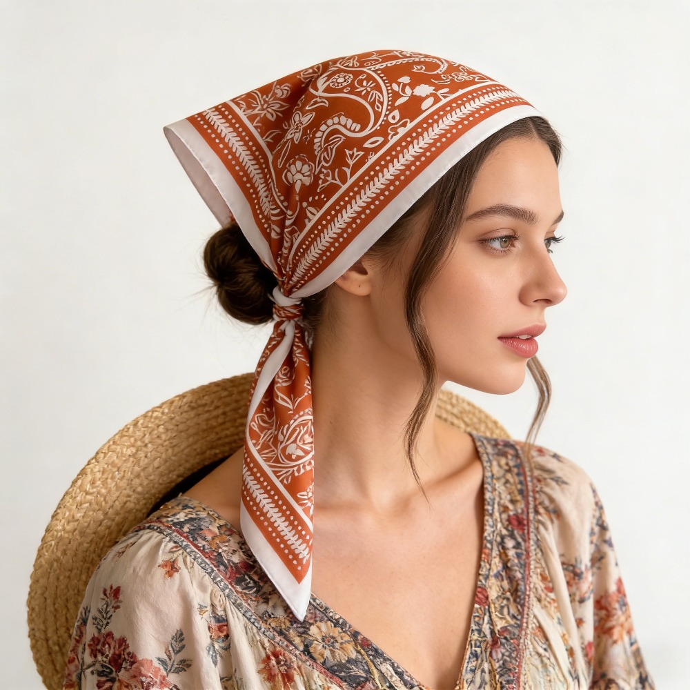 1 szt. apaszka jedwabna w wzór – Scarf Silk Neck recenzja i cena
