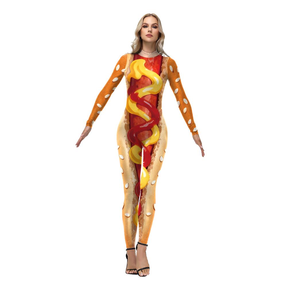Zabawny kostium hot doga, komb – Women'S Formal Wear Jumpsuit recenzja i cena
