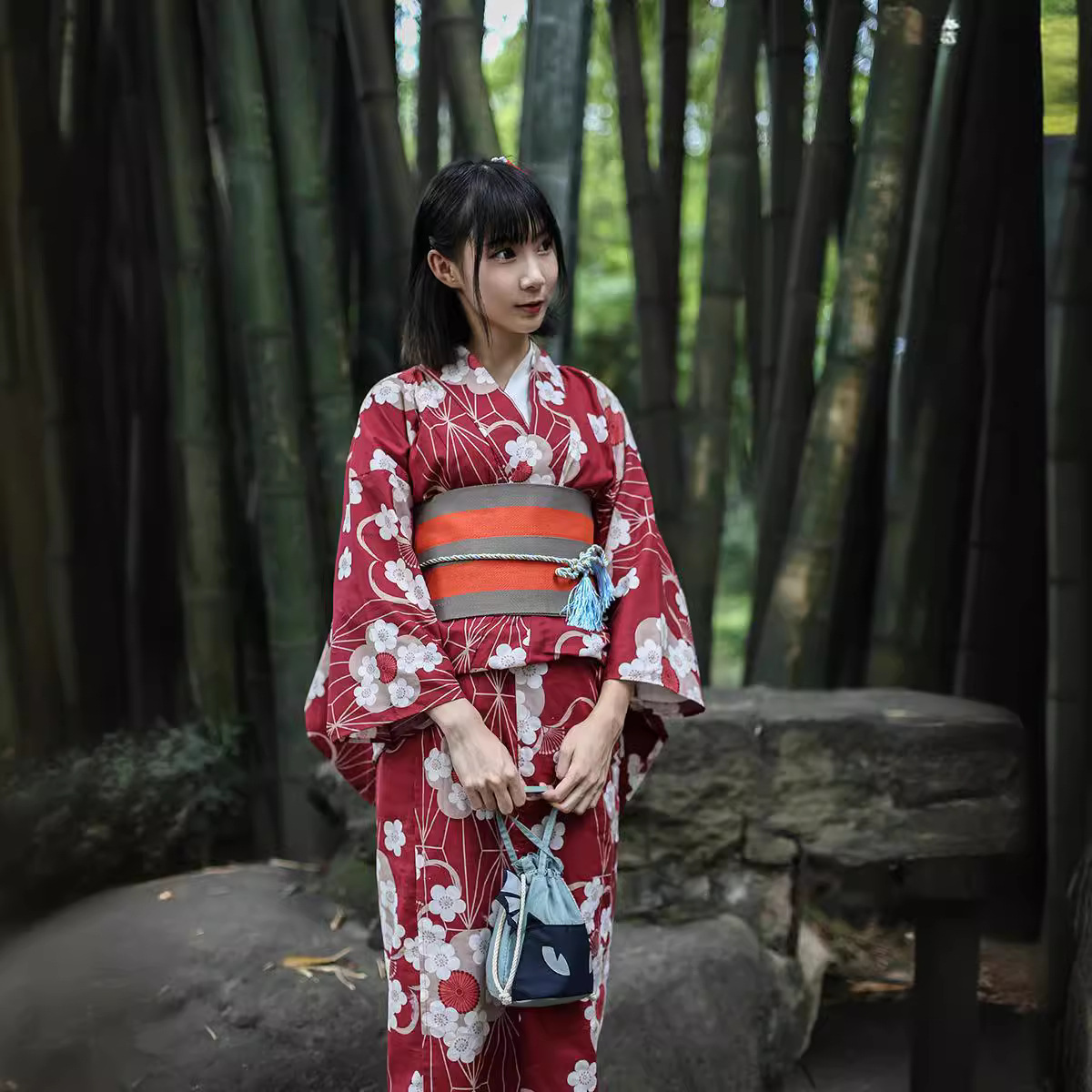 Czerwona japońska yukata kimon – Japanese Women Formal Wear recenzja i cena