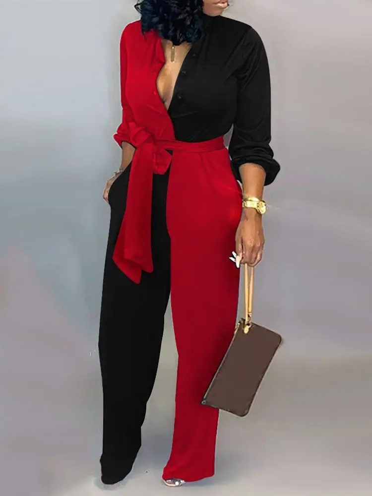 Moda damska List Print Kombine – Women'S Formal Wear Jumpsuit recenzja i cena