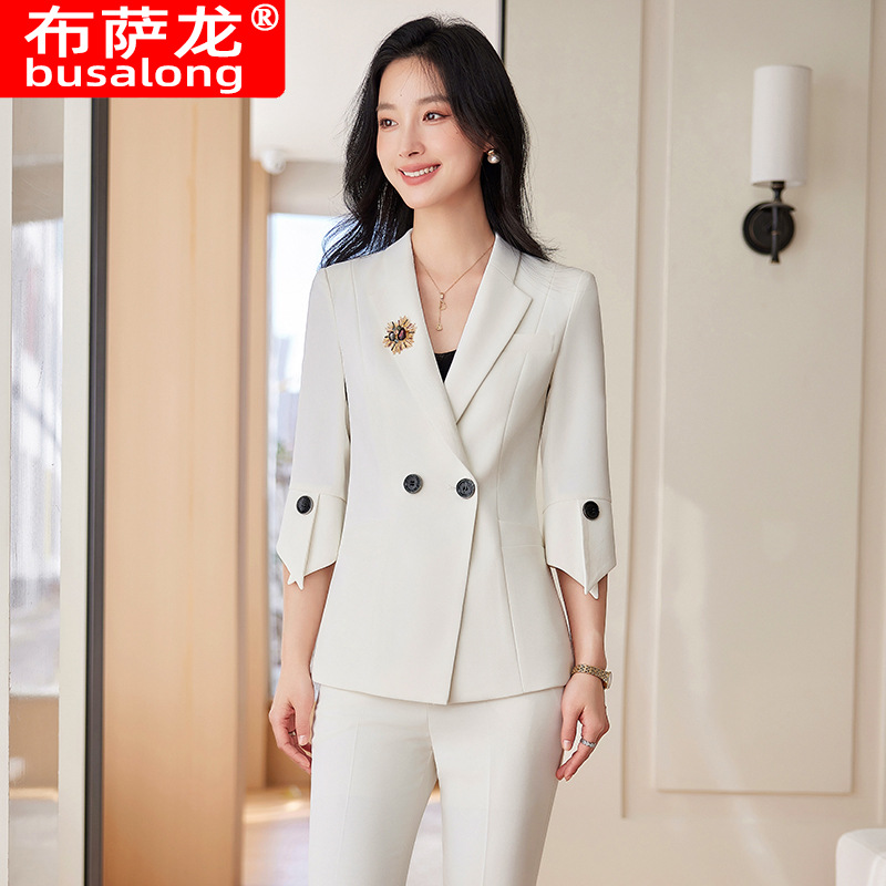 Nowy żółty komplet na wiosnę i – Women'S Office Formal Wear For Ladies recenzja i cena
