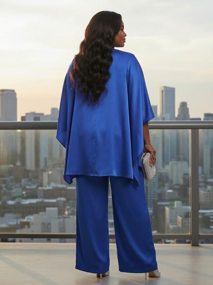 Komplet damski plus size: bluz – Women'S Formal Wear Pants recenzja i cena