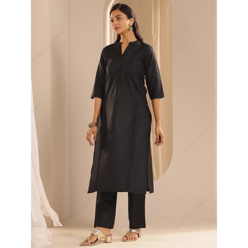 Damski czarny żakardowy zestaw – Women Formal Wear Ethnic recenzja i cena